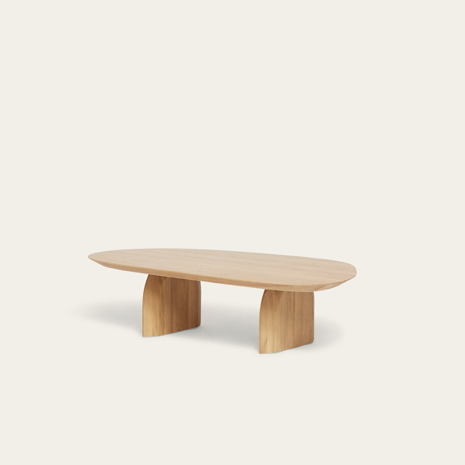Slot Coffee Table Oak smoked stain Oak smoked stain (0002) Blob 133cm